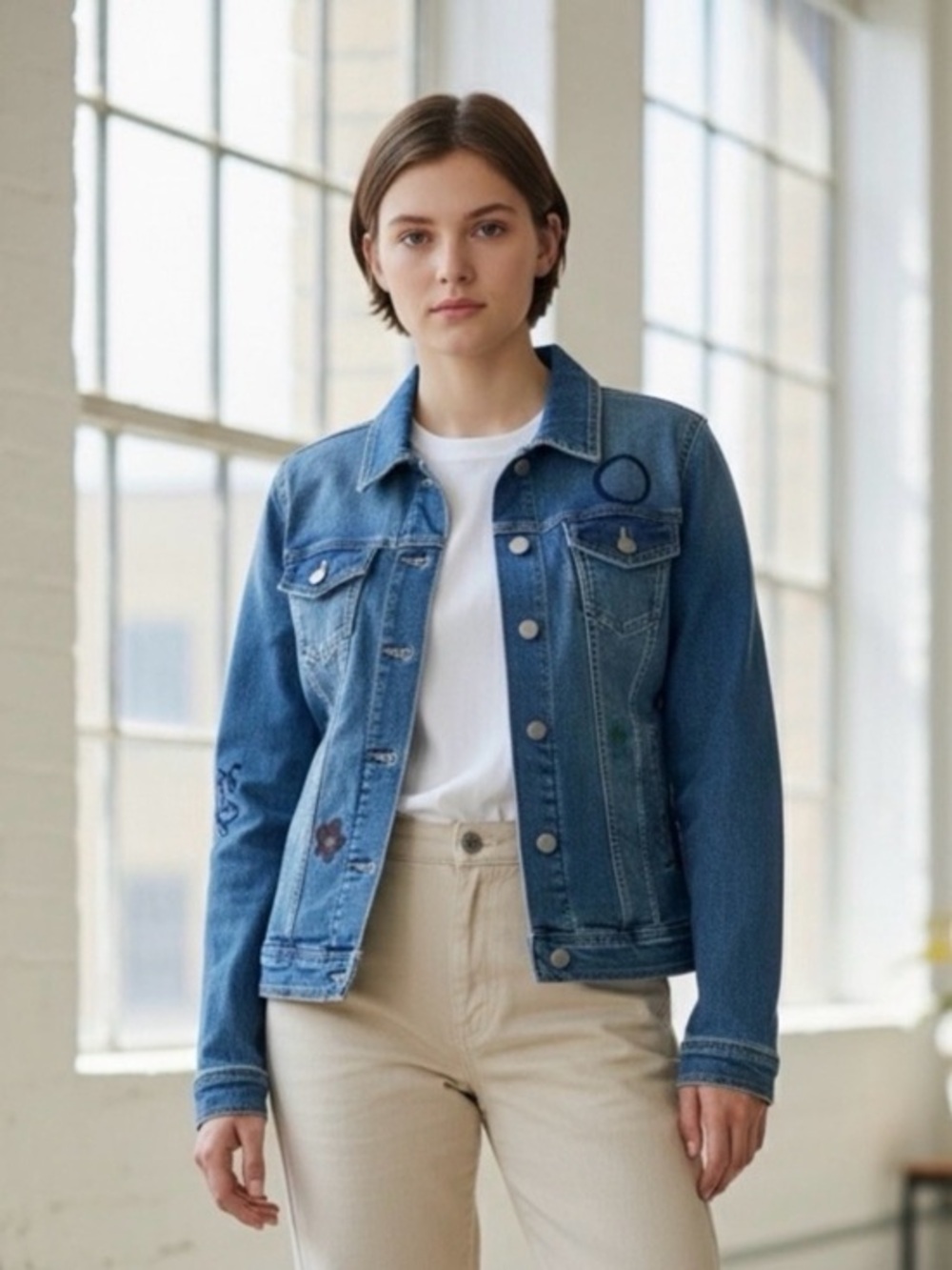 🫶🏻 Well Worn Denim Jacket (cool graphics)
